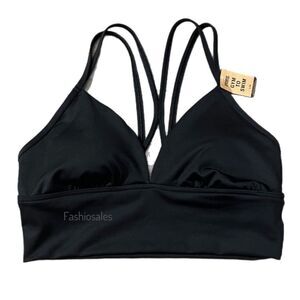 Victorias Secret Pink Ultimate Gym to Swim Lined padded sport bra black XLarge